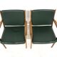 Set de 2 fauteuils en cuir, Karl Erik Ekselius, Suède, 1960
