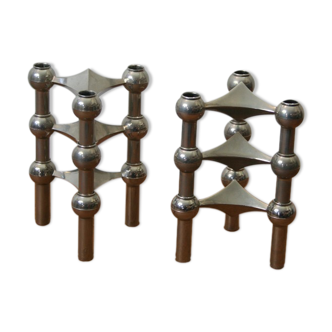 Set of 6 Nagel modular candlesticks, 1970