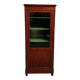 English style display cabinet in marquetry mahogany.
