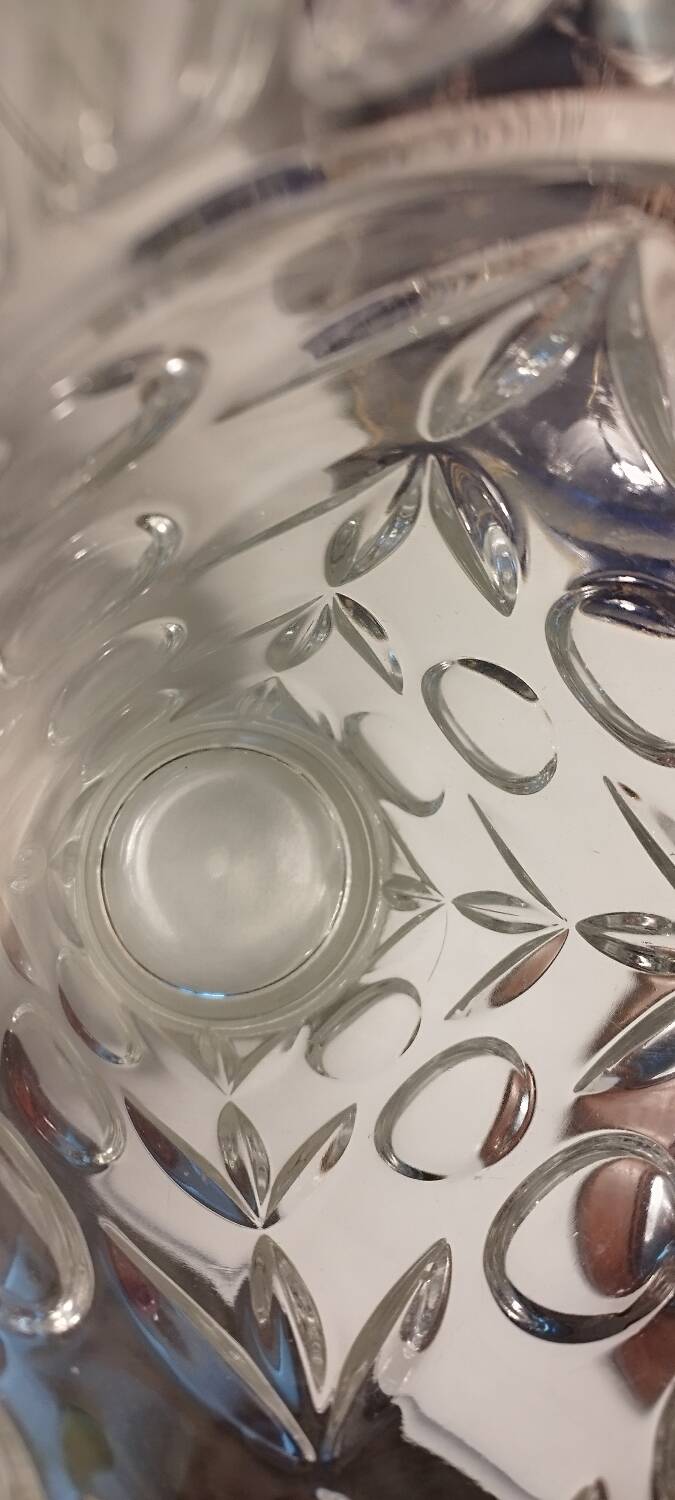 Art Deco cut crystal vase