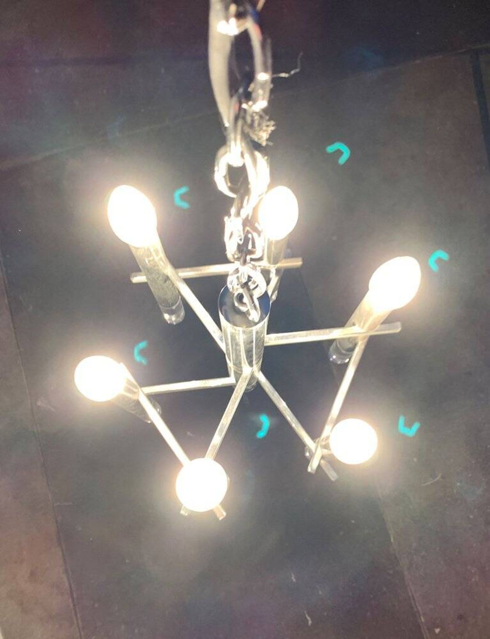 Italian chrome and acrylic chandelier from the space age mid-century by Gaetano Sciolari, 1960s.