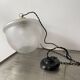 OLD VINTAGE ART-DECO XL HALF-SPHERE SUSPENSION LAMP