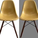 Set of 6 original Eames DSW chairs by Herman Miller