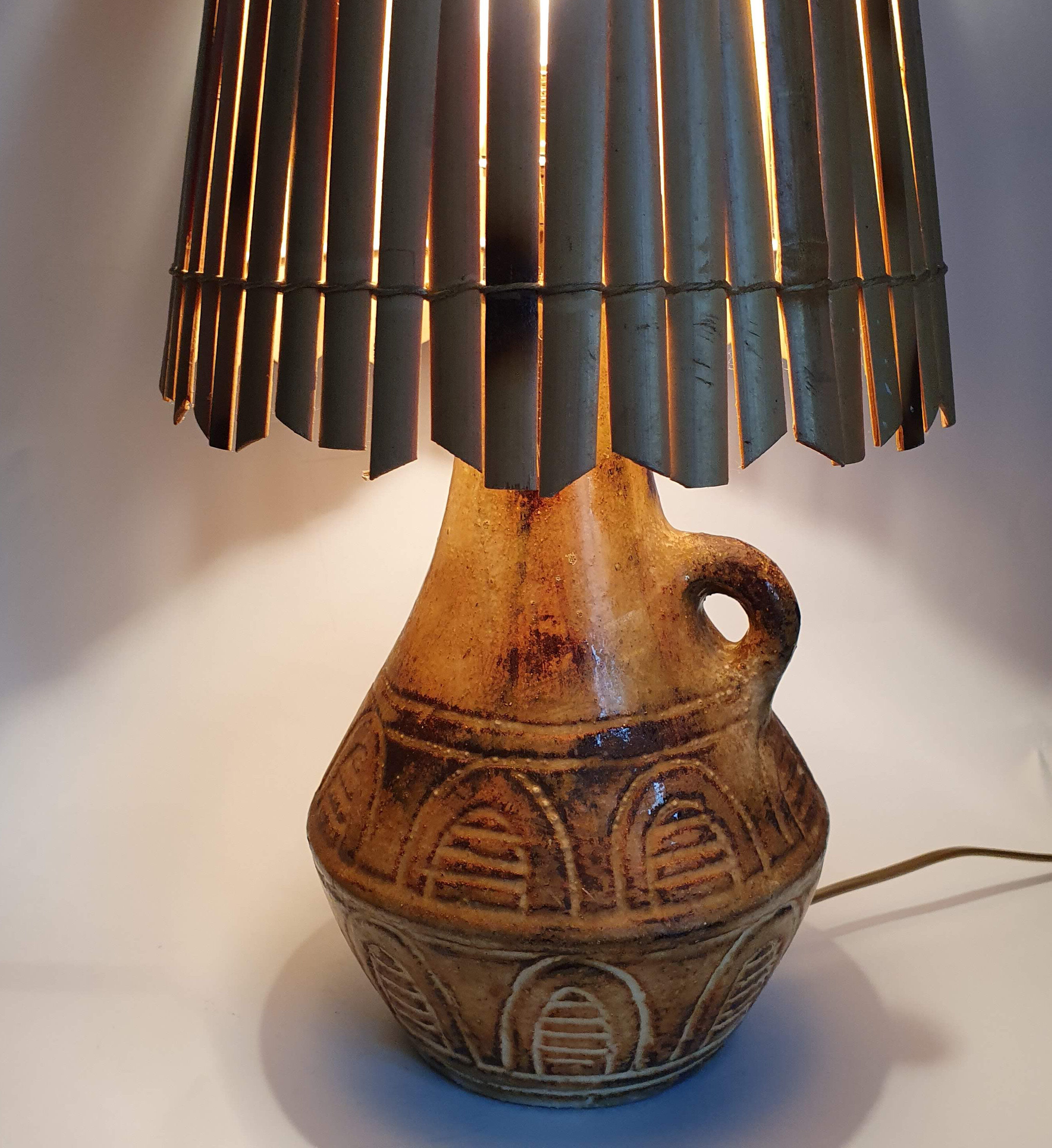 Olivier Pettit Vallauris ceramic lamp