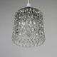 Pressed Crystal Glass Pendant Lamp with Tear Drop Pattern, Sweden, 1960s