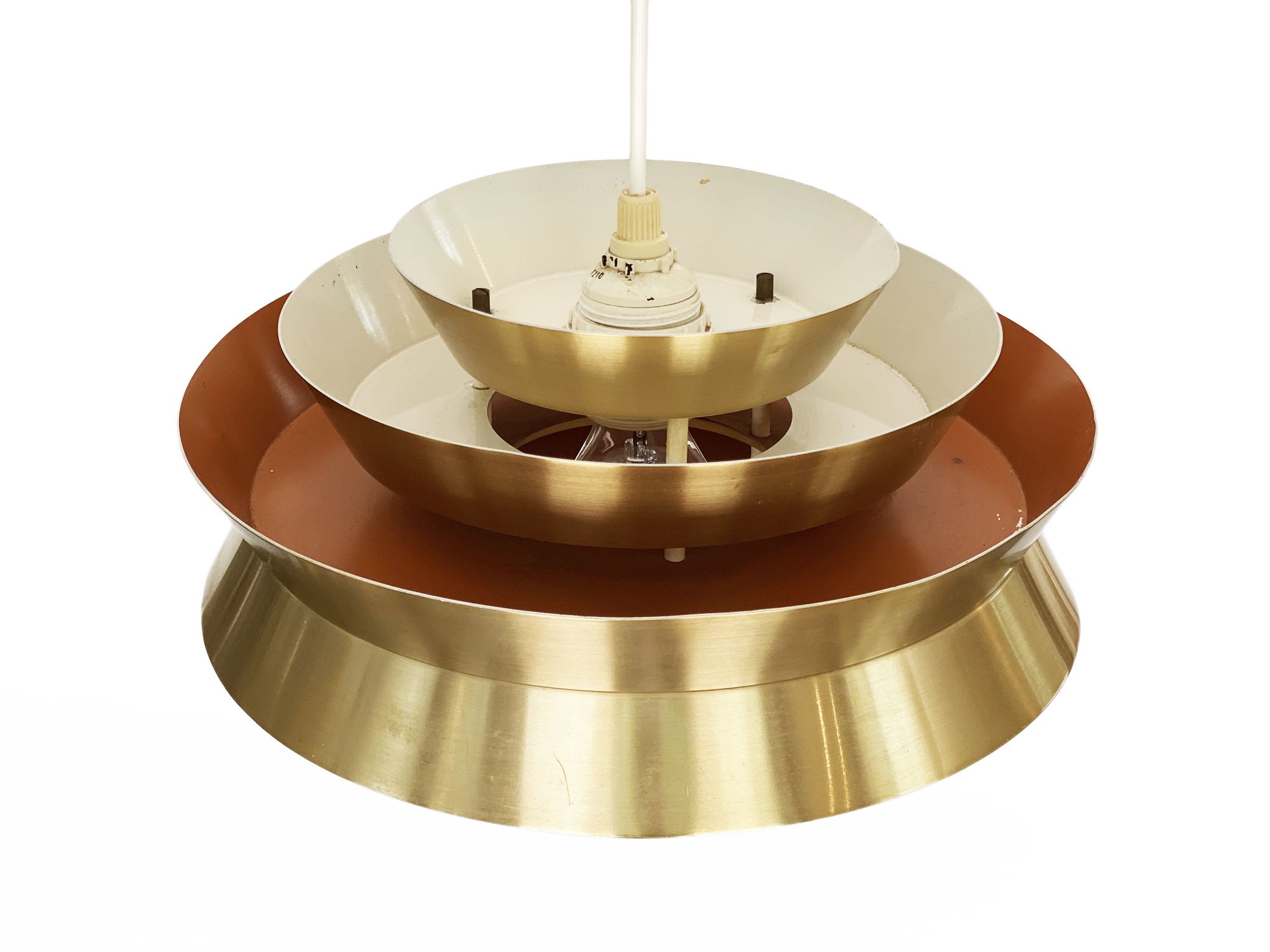 Pendant light "Trava" by Carl Thore for Granhaga Metallindustri. Sweden 1960s.