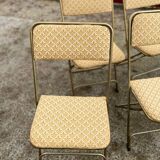 Set of 4 vintage folding chairs / 70's theater armchairs