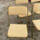 Set of 4 vintage folding chairs / 70's theater armchairs