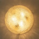 Round Frosted Glass Ceiling Light Murano, Kaiser, Germany, 1970s