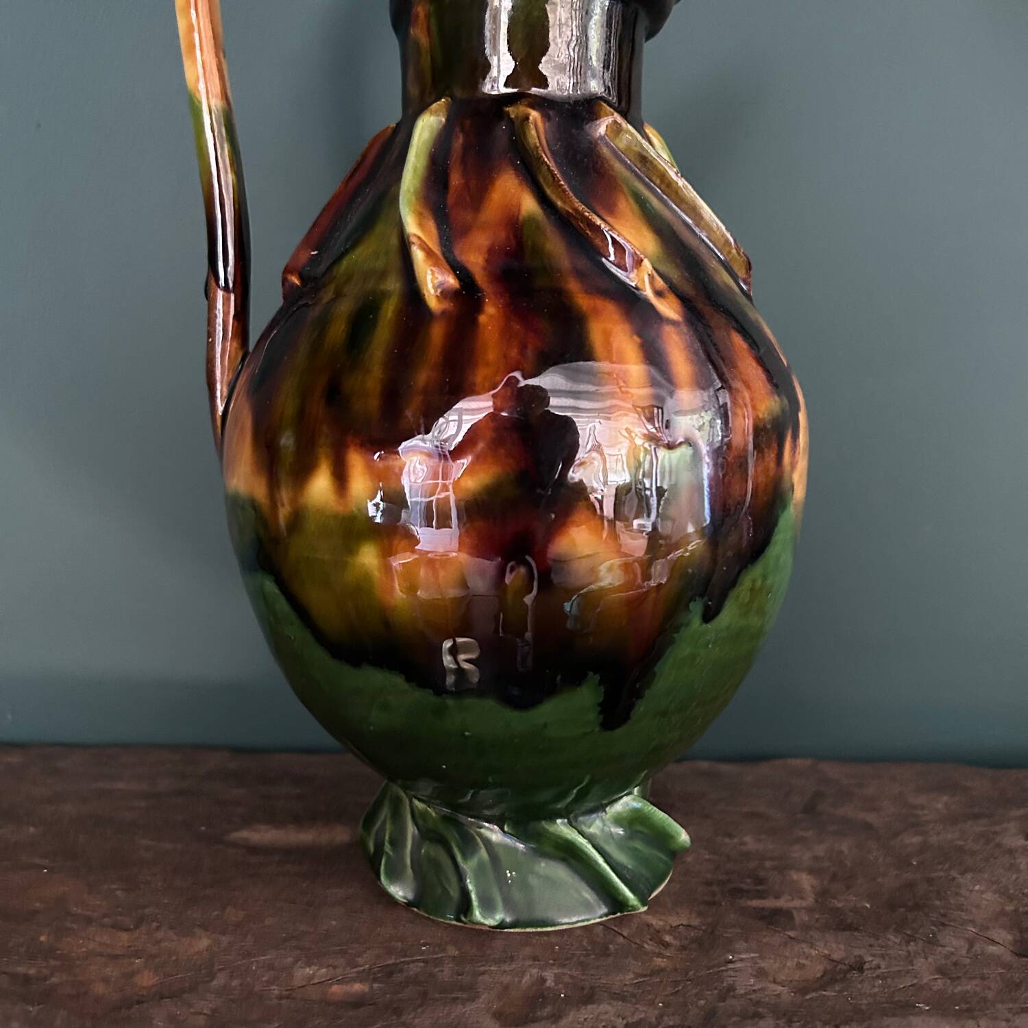 Large Provençal jug signed AC