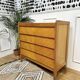 Scandinavian chest of drawers inclined drawers