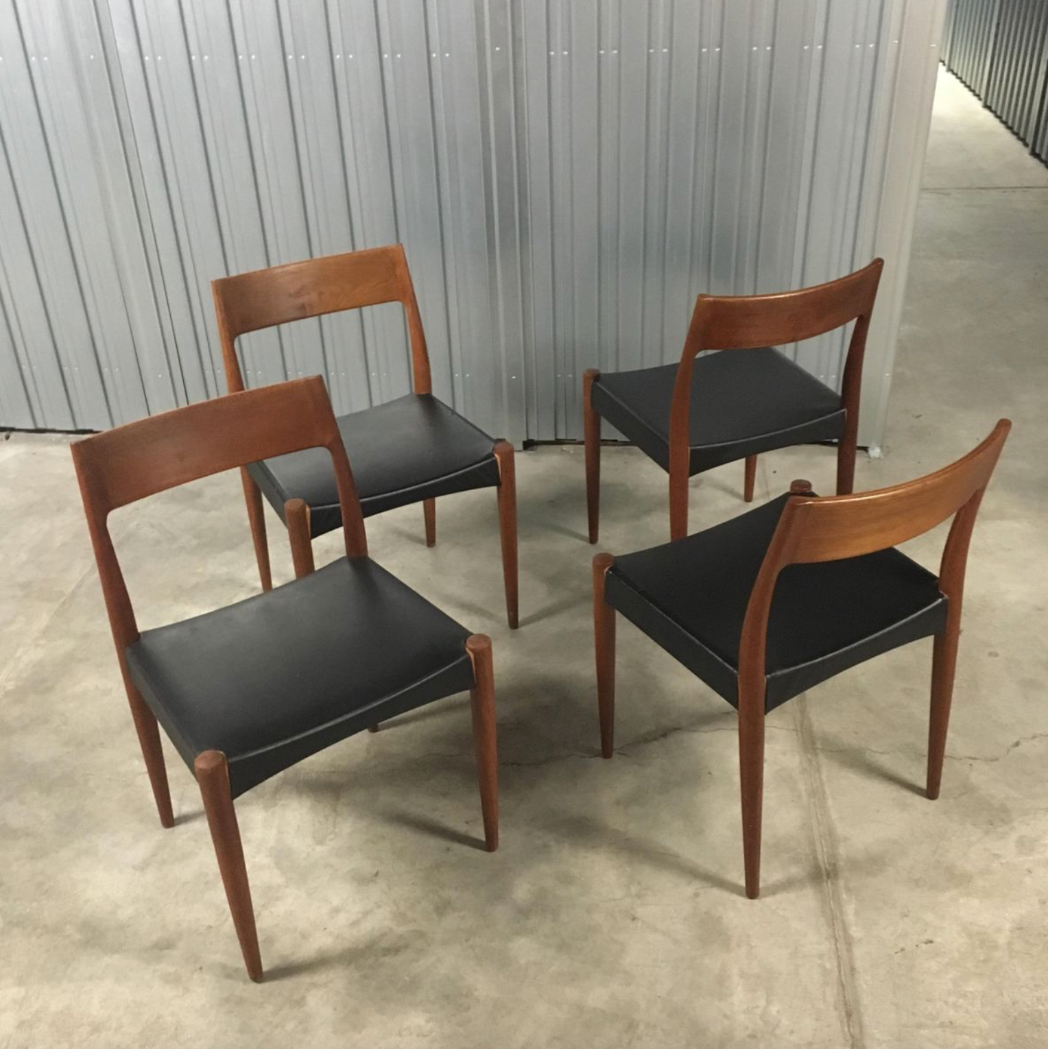 Danish Teak Dining Set by Arne Hovmand Olsen for Mogens Kold, 1950s