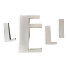 Lot of 4 art deco sign letters in zinc leli