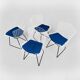 4 chaises 420 par Harry Bertoia pour Knoll International, 1960