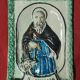 Plaque de dévotion en terre cuite Abbé Saint Antoine, XIX siècle