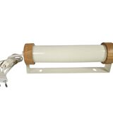 Dutch design  - wall lamp - metal - wood- crème -  90's