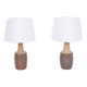 Pair of Mid-Century Handmade Stoneware table lamps model 3001 by Einar Johansen for Soholm