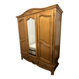 3-door, 3-drawer wardrobe in solid oak