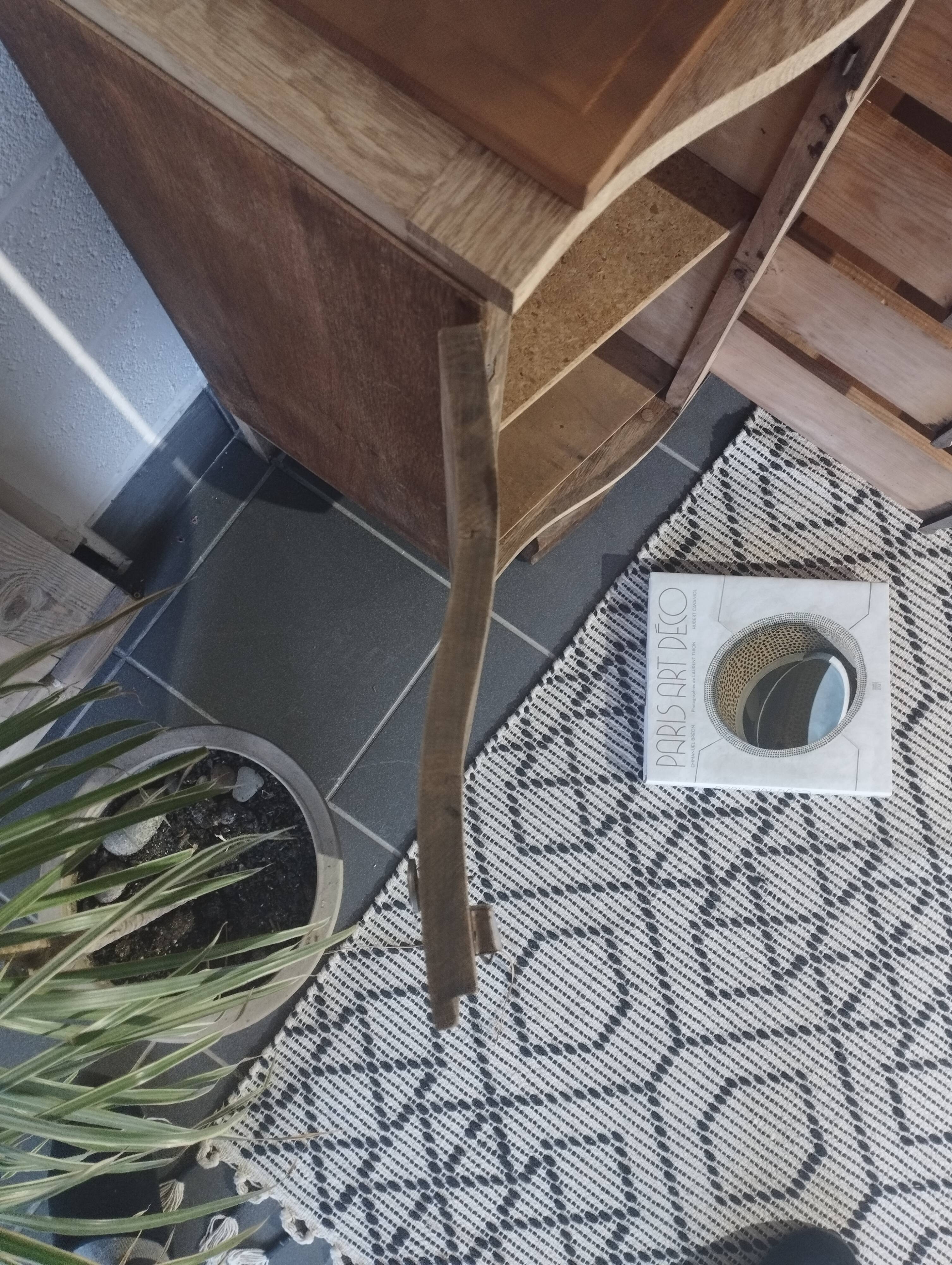 Art Deco oak and leather chest of drawers