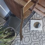 Art Deco oak and leather chest of drawers