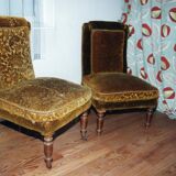 3 chauffeuses Napoleon III d'époque