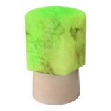 Art Deco ceiling light in uranium glass (ouraline) – Czechoslovakia – year