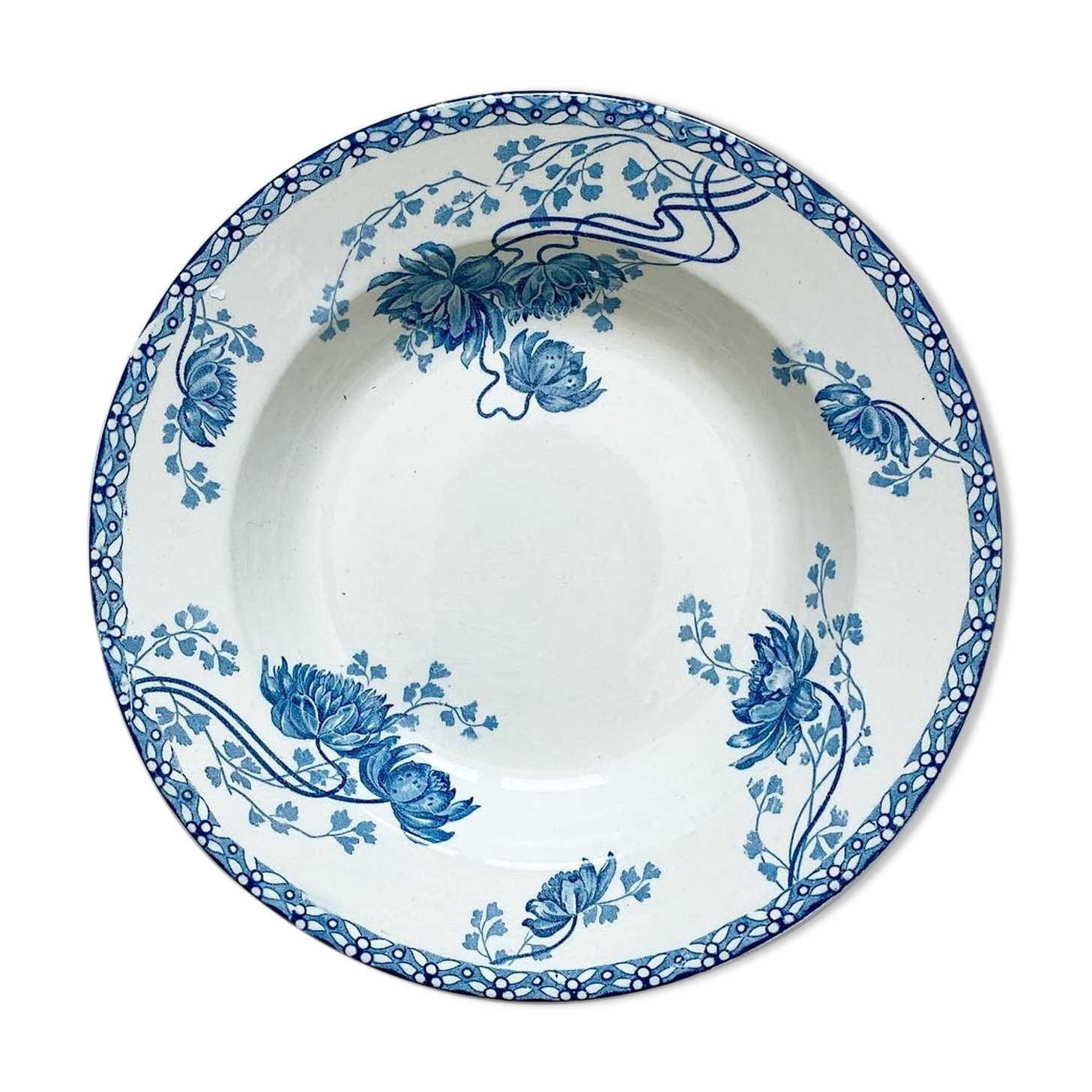 6 hollow plates Terre de Fer sarreguemines Royat