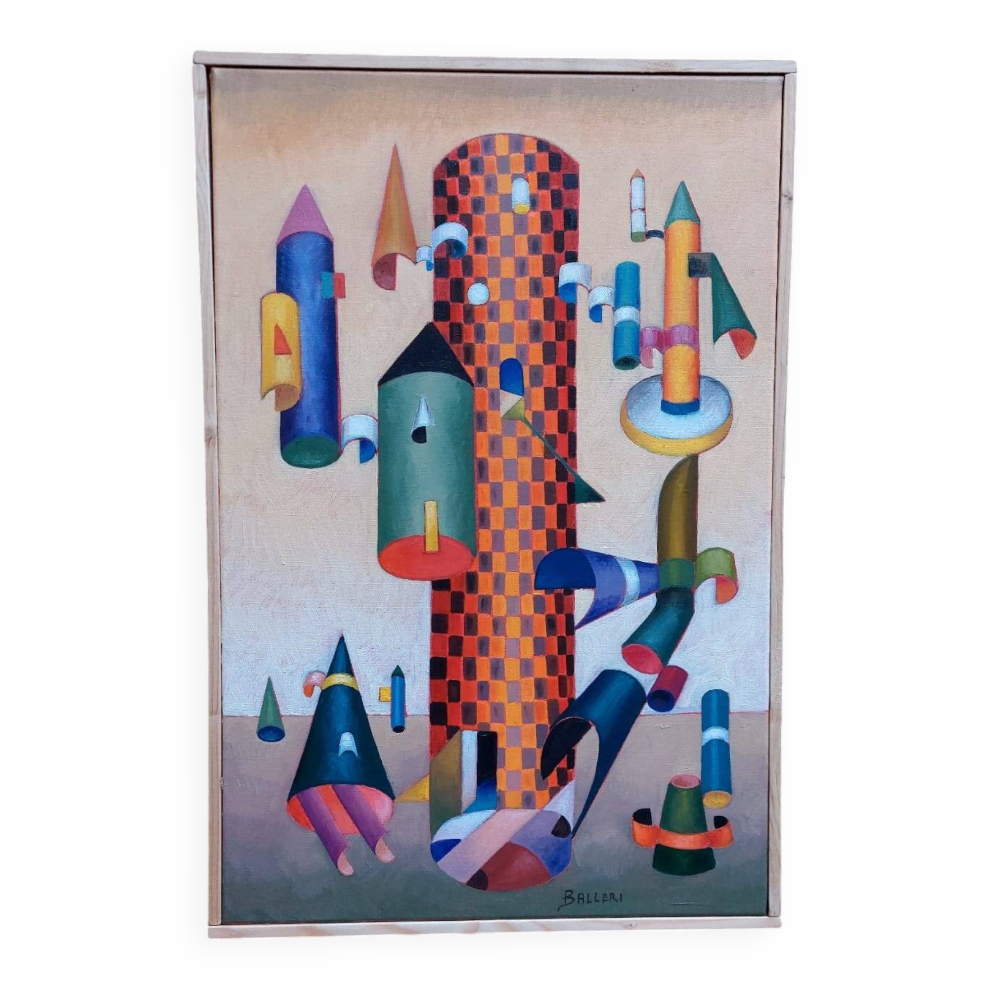 Peinture abstraite franco balleri 2008 huile sur toile