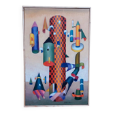 Peinture abstraite franco balleri 2008 huile sur toile