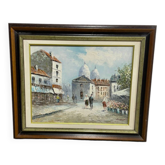 Painting on canvas signed Burnett