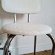 Retro 60s chair metal and white fabric