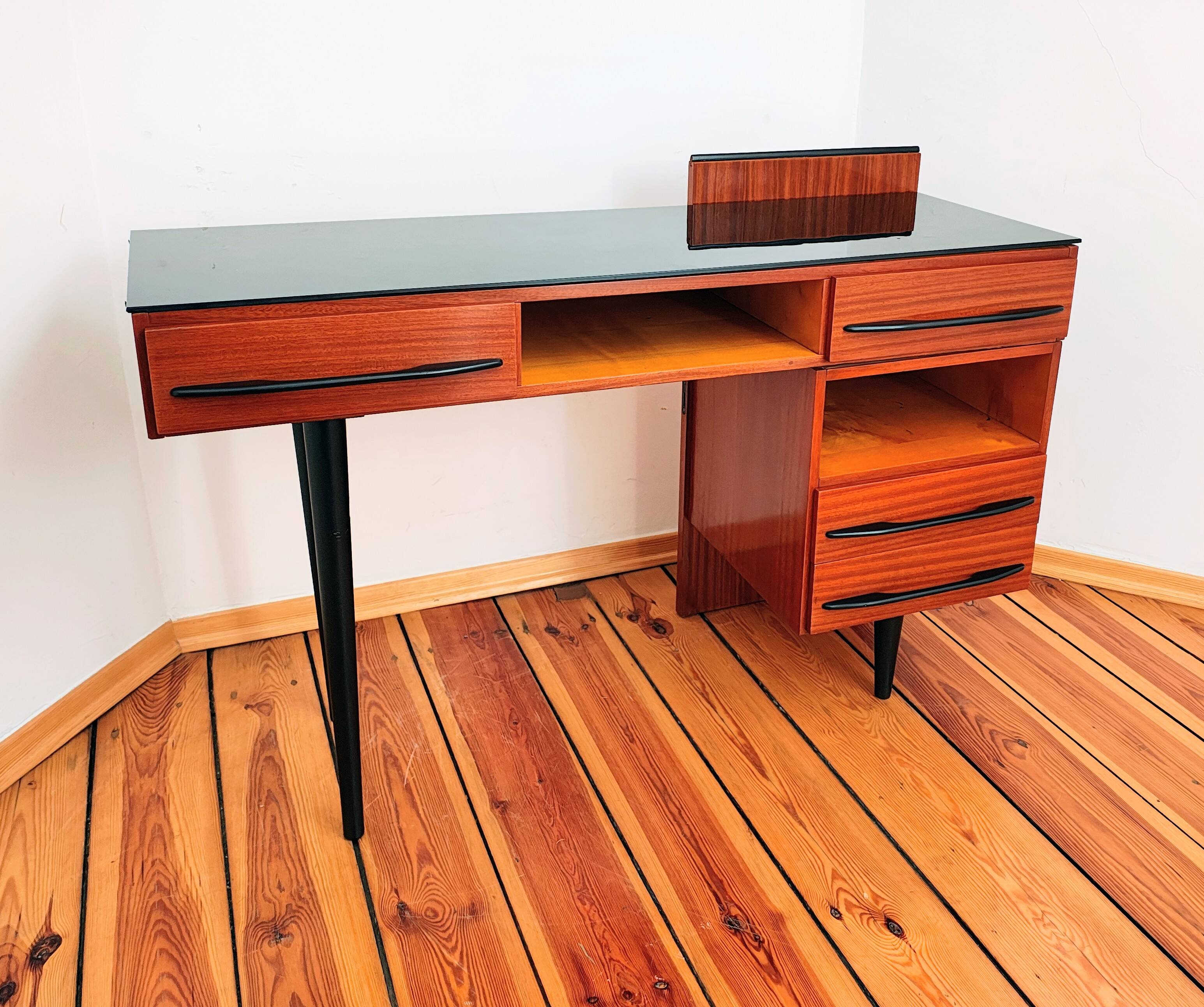 Czechoslovakian Desk by M. Pozar for Up Závody, 1960s, Set of 2