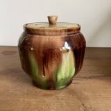 Glazed terracotta covered pot