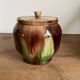 Glazed terracotta covered pot