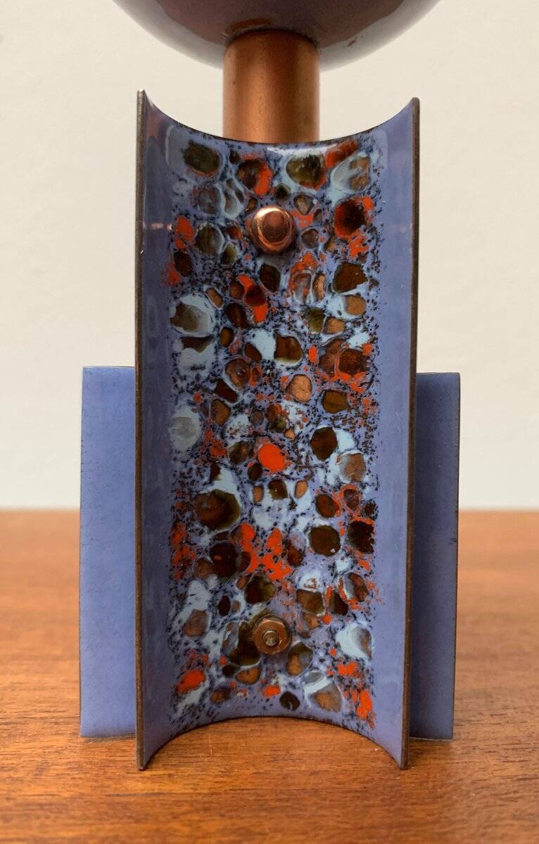 Vintage enamel candlestick