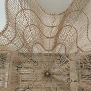 Huge rattan suspension in the shape of a corolla H:1m; D: 1m50