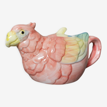 Teapot ceramic parrot