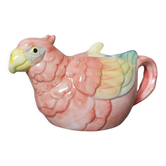 Teapot ceramic parrot