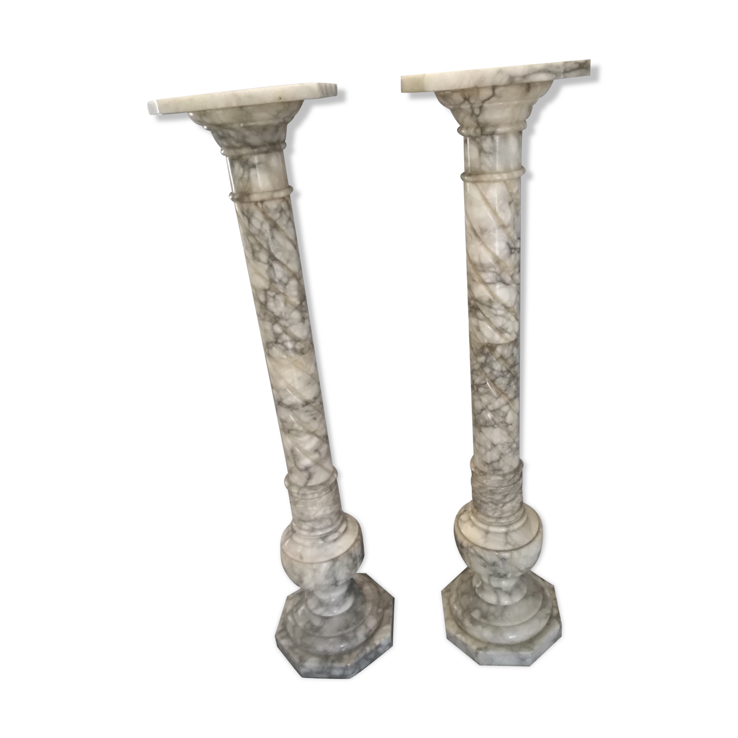Pair of marble columns year 1950
