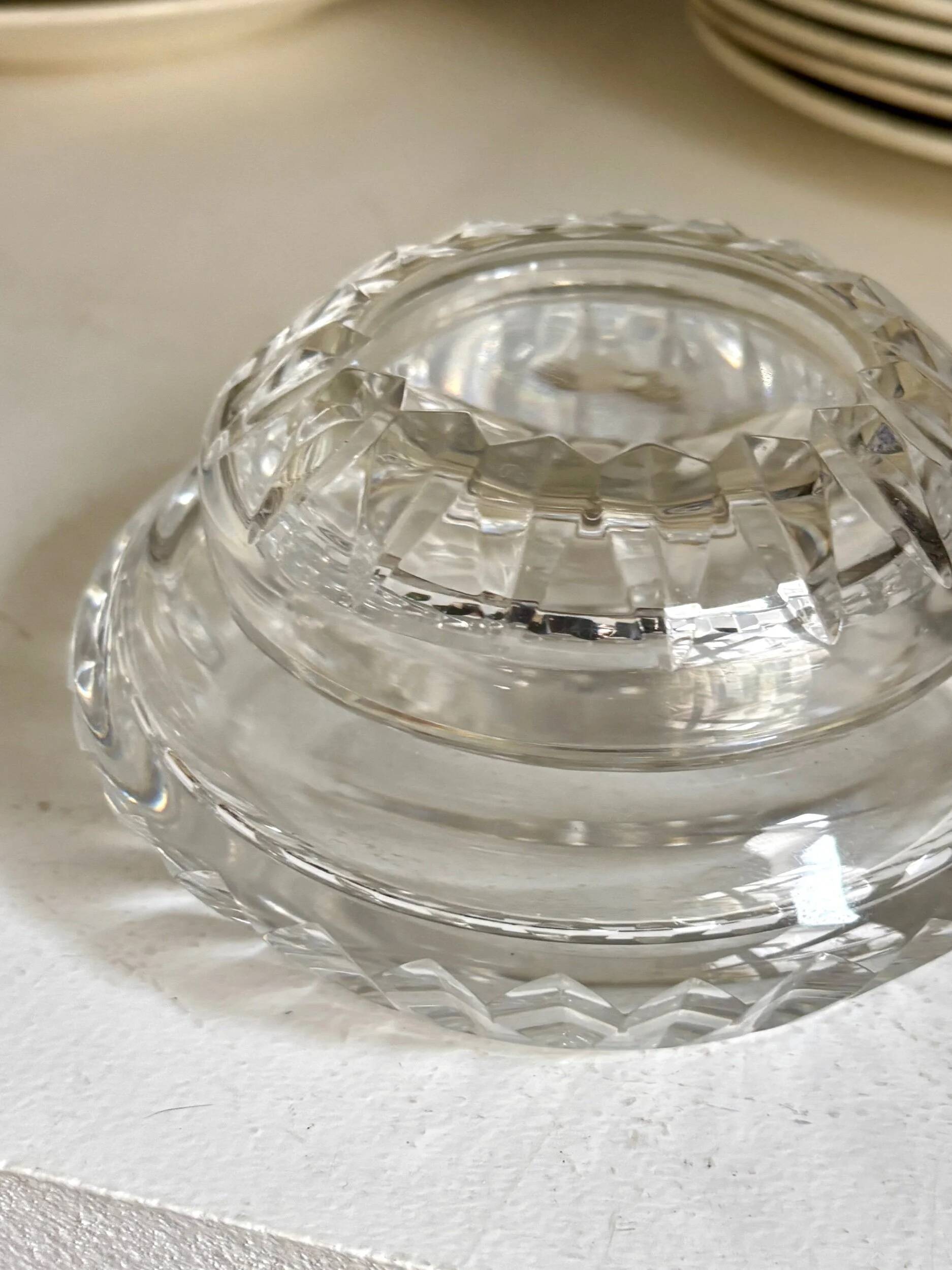 Baccarat cut crystal bonbonnière/jewelry box