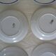 6 flat plates Lunéville old faience 388112 blue flowers