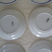 6 assiettes plates Lunéville  faience ancienne