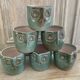 Set 6 vintage ceramic owl mugs