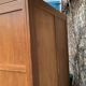 Vintage solid oak cross-braced wardrobe 1940