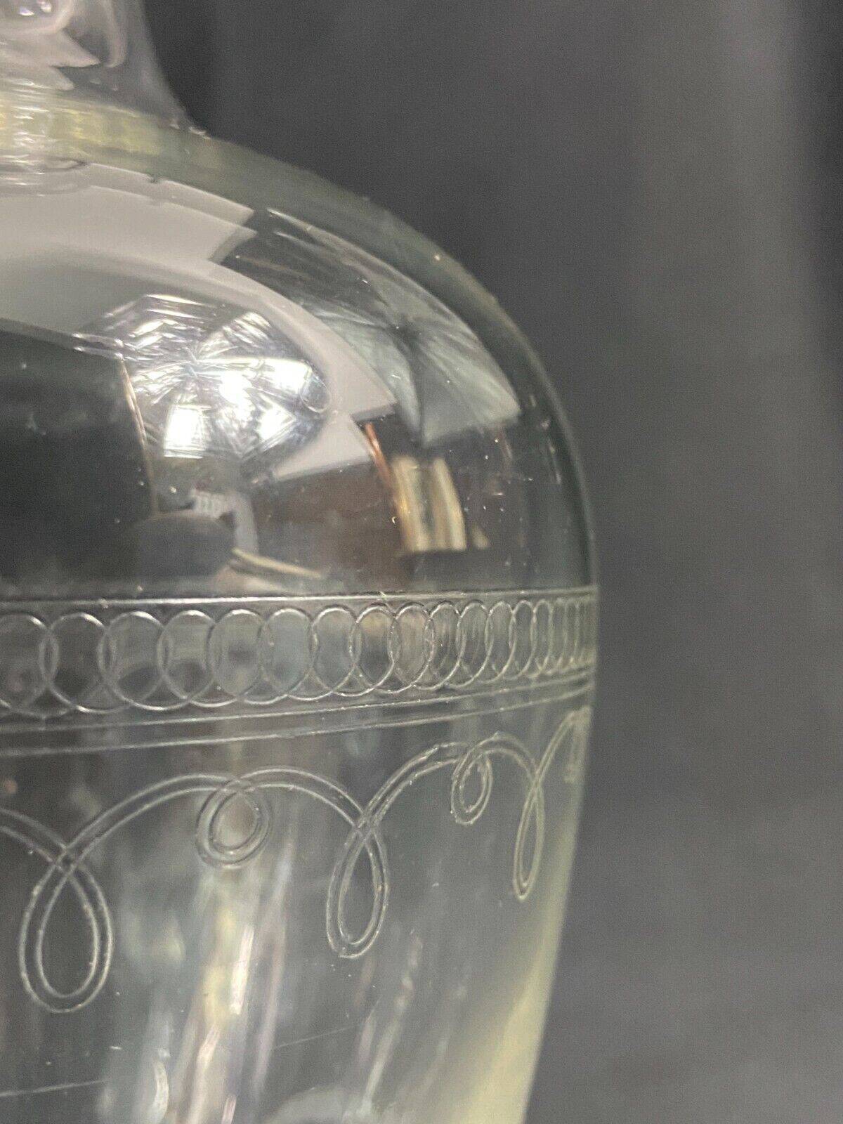 Crystal carafe with needle-engraved decoration 19th century Baccarat Saint Louis