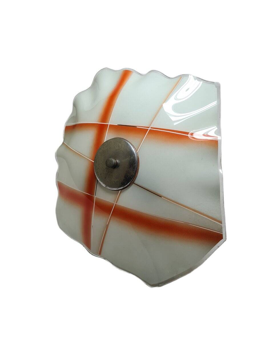 Vintage pendant light in glass, Poland, 1970s