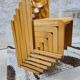 Lot de 6 chaises traineau
vintage