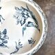 Shallow round plate Lunéville in blue ironstone, "Tulip" service.