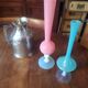 Duo soliflores en opaline