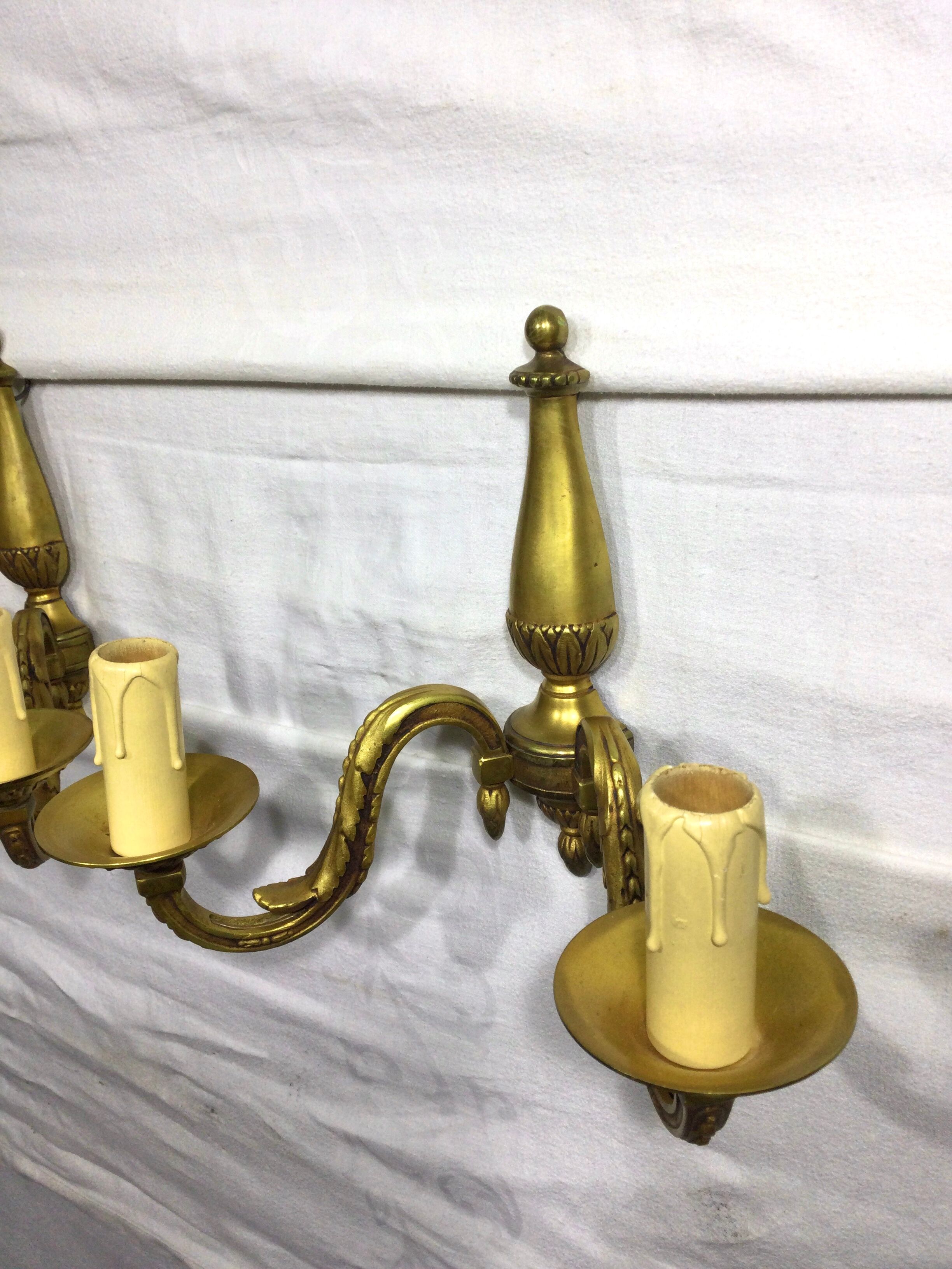 Paire d’appliques Bronze 2 lumières